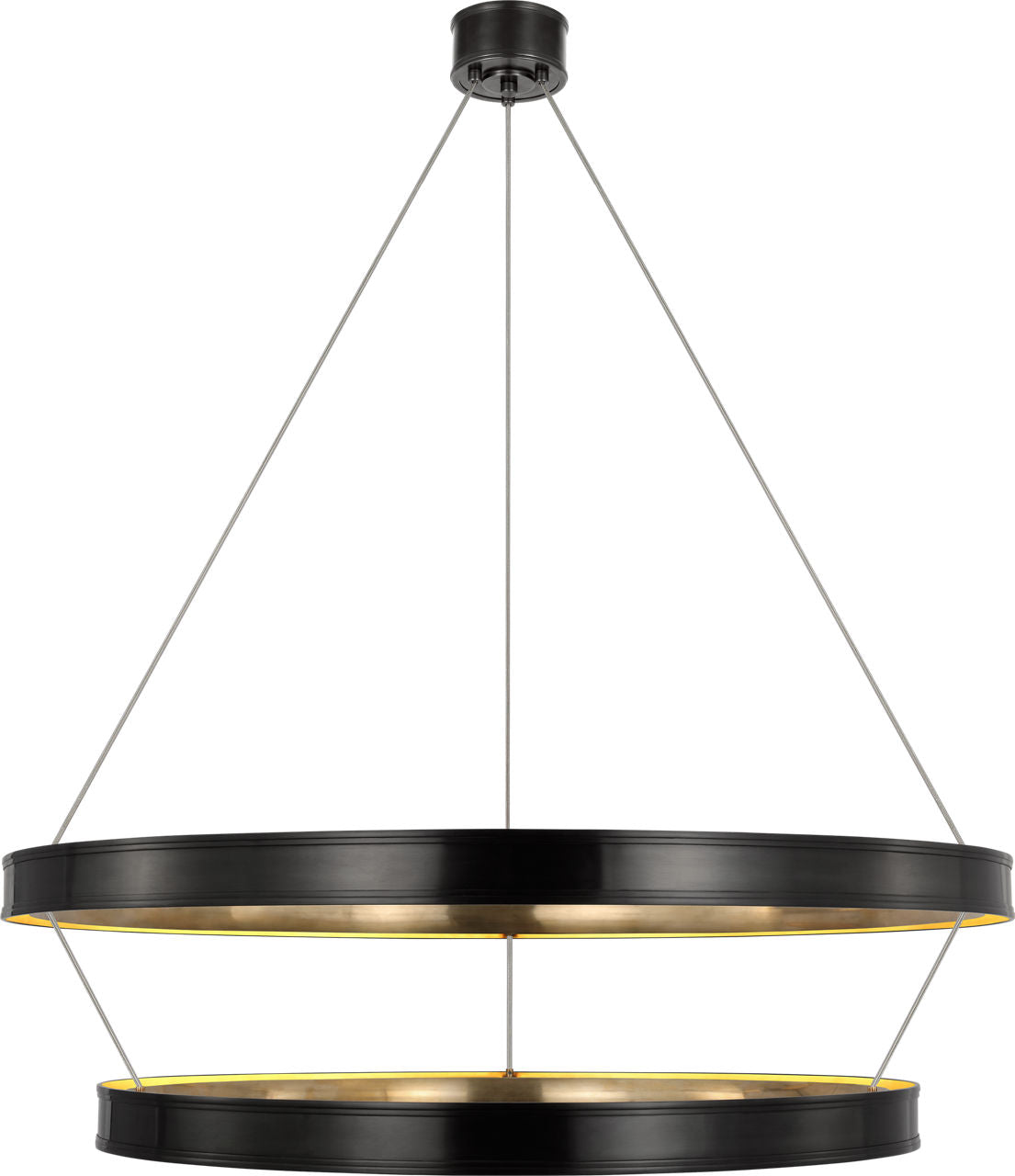 Connery 50" Two-Tier Ring Chandelier | Bronze
