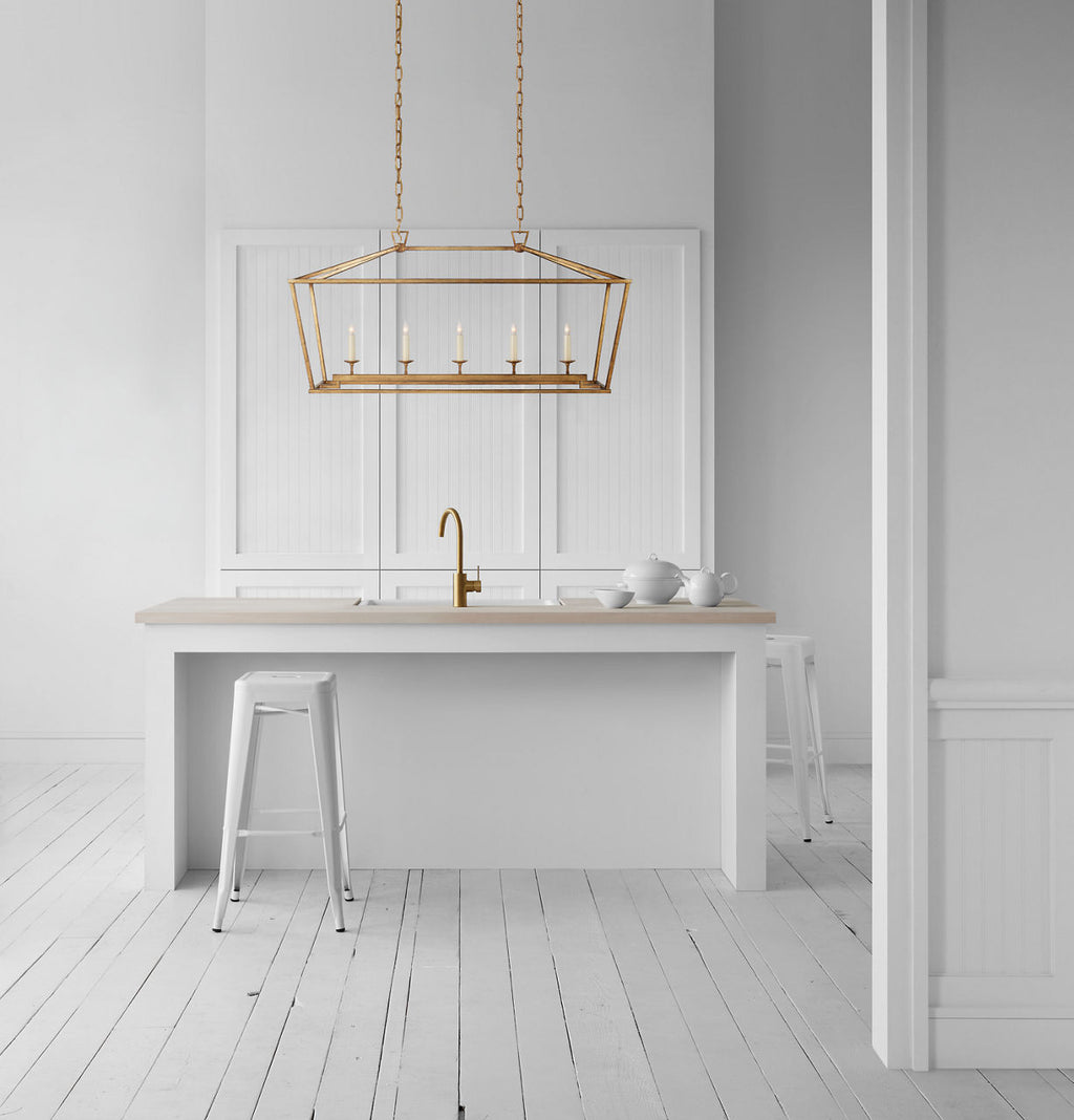 Darlana Medium Linear Lantern | Gilded Iron