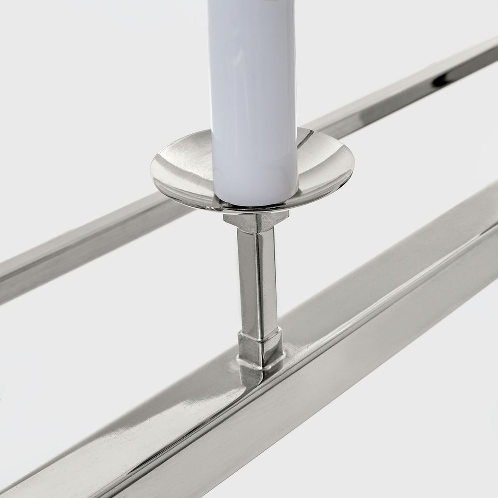 Darlana Large Linear Lantern | Polished Nickel