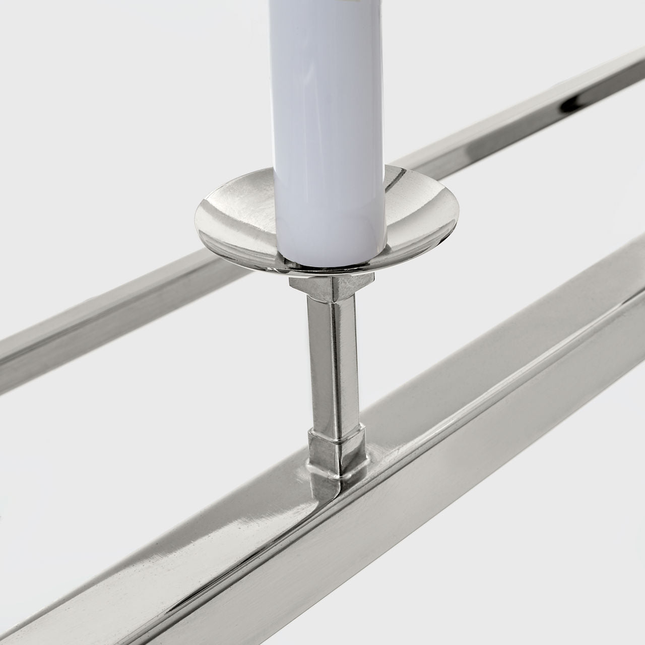 Darlana Large Linear Lantern | Polished Nickel