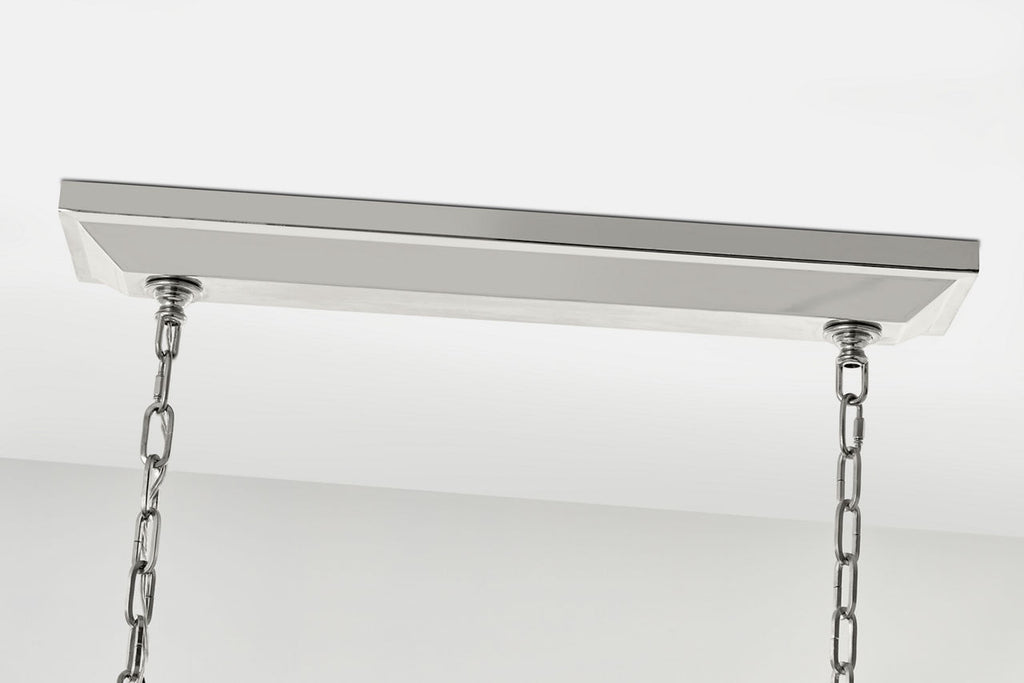 Darlana Large Linear Lantern | Polished Nickel