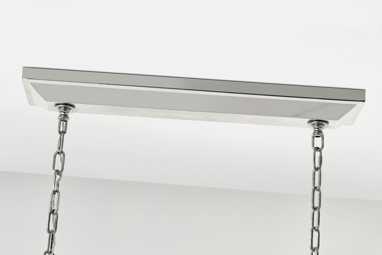 Darlana Large Linear Lantern | Polished Nickel