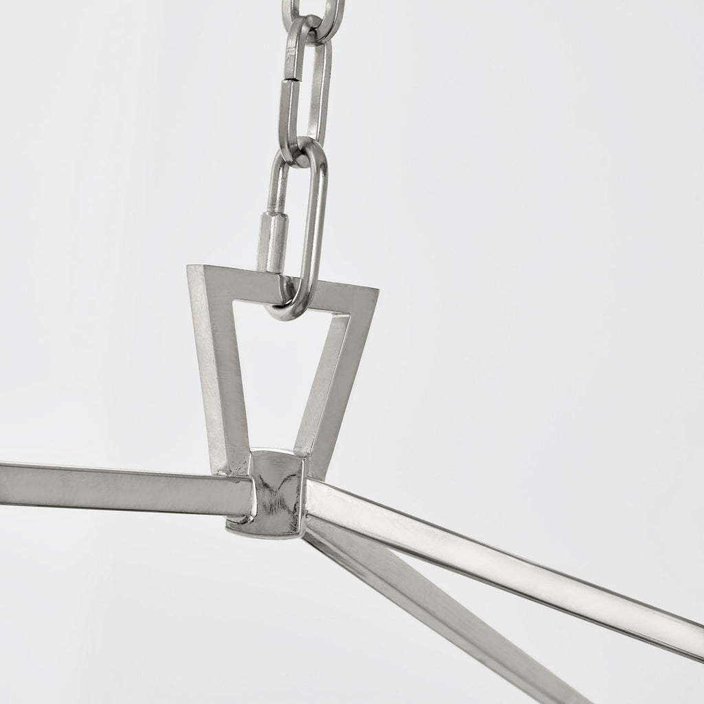 Darlana Large Linear Lantern | Polished Nickel