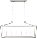 Darlana Large Linear Lantern | Polished Nickel