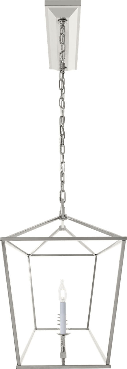Darlana Large Linear Lantern | Polished Nickel
