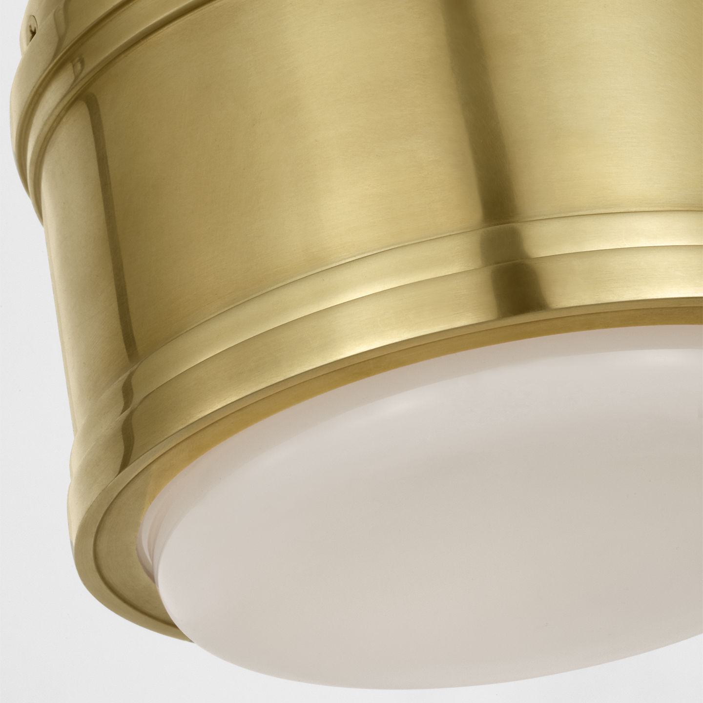 Marden 6" Flush Mount | Antique-Burnished Brass | White Glass