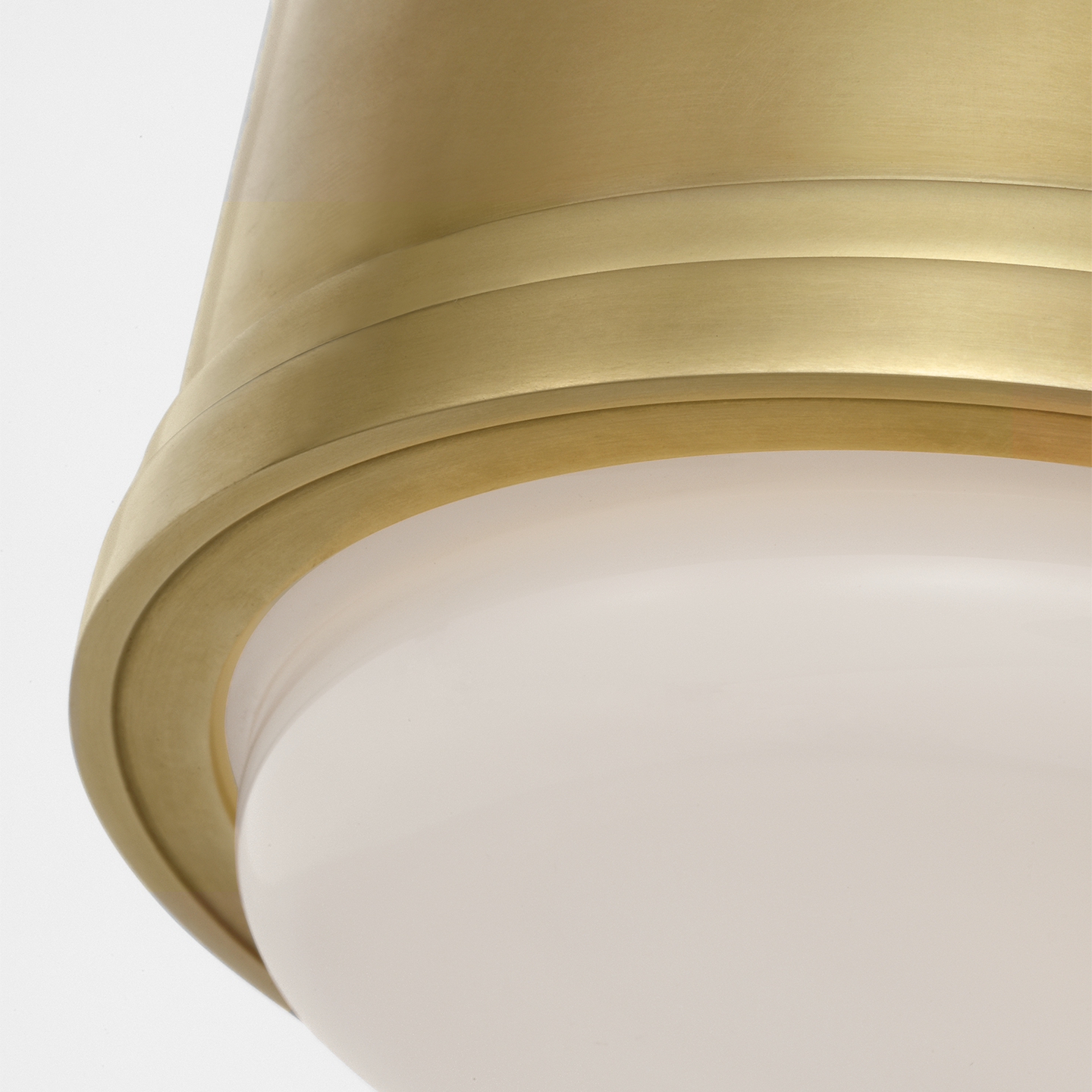Marden 6" Flush Mount | Antique-Burnished Brass | White Glass