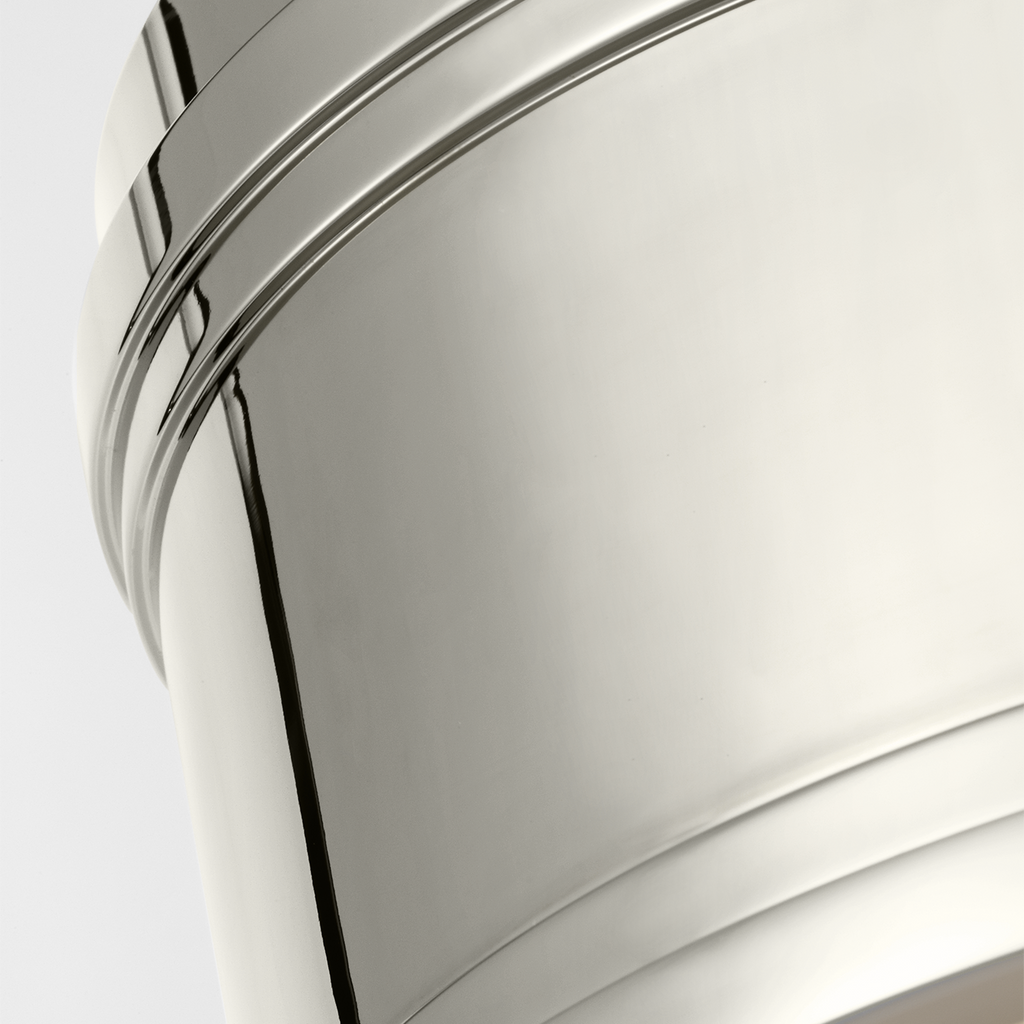 Marden 6" Flush Mount | Polished Nickel | White Glass