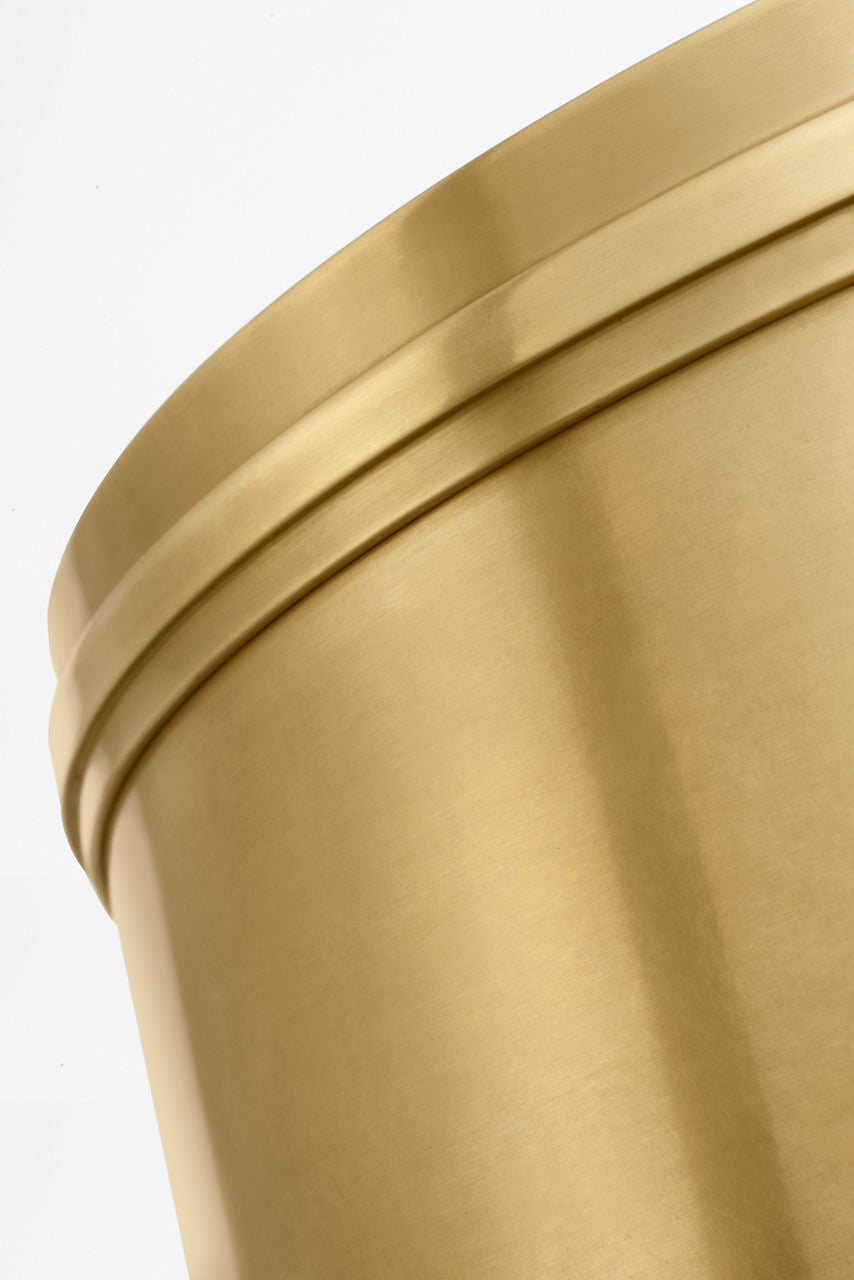 Marden 18" Flush Mount | Antique-Burnished Brass | White Glass