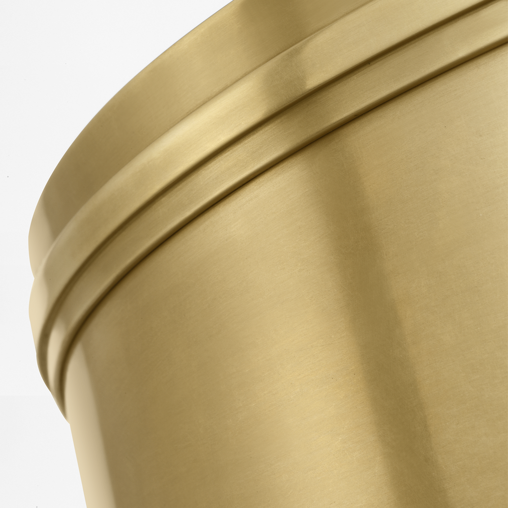 Marden 18" Flush Mount | Antique-Burnished Brass | White Glass