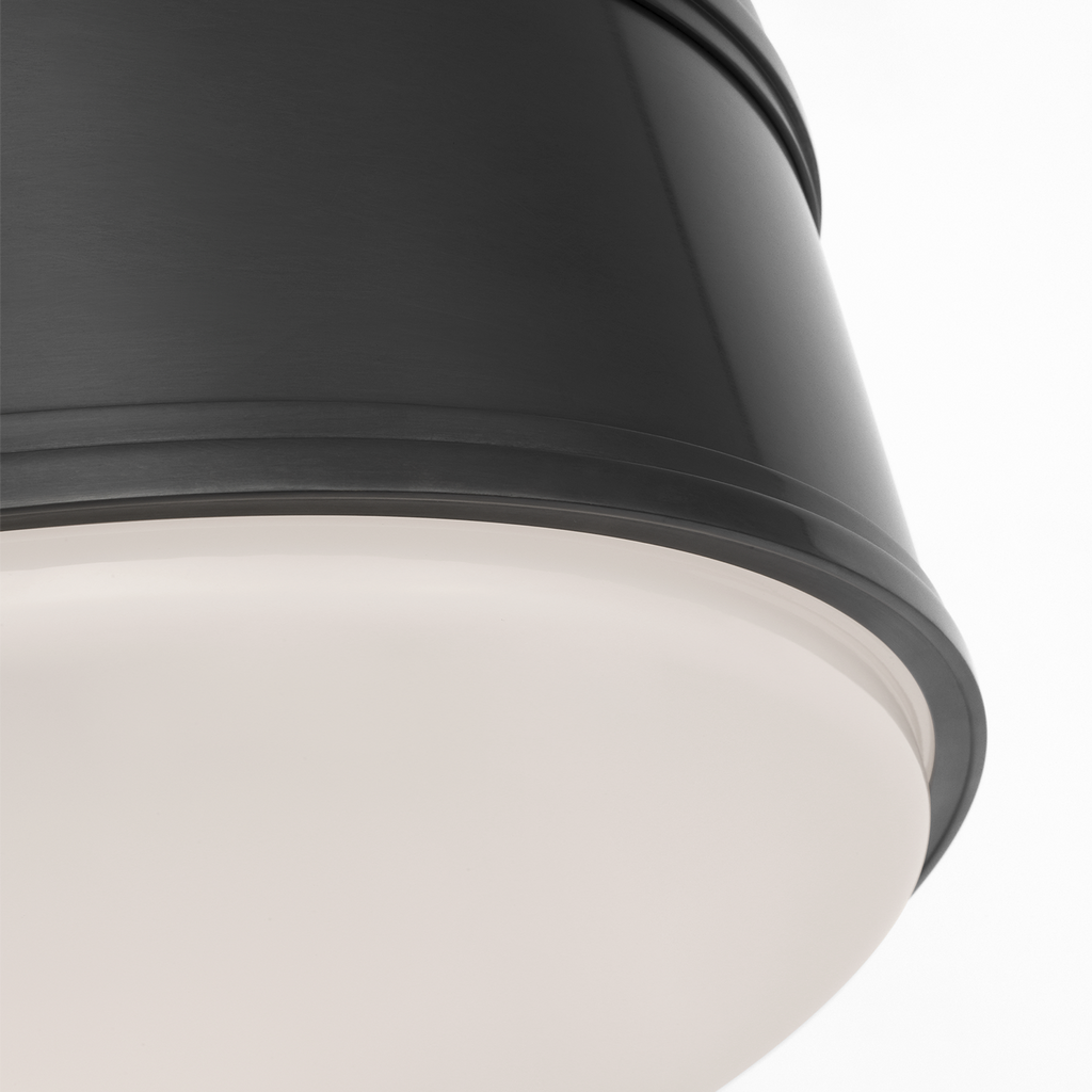 Marden 18" Flush Mount | Bronze | White Glass