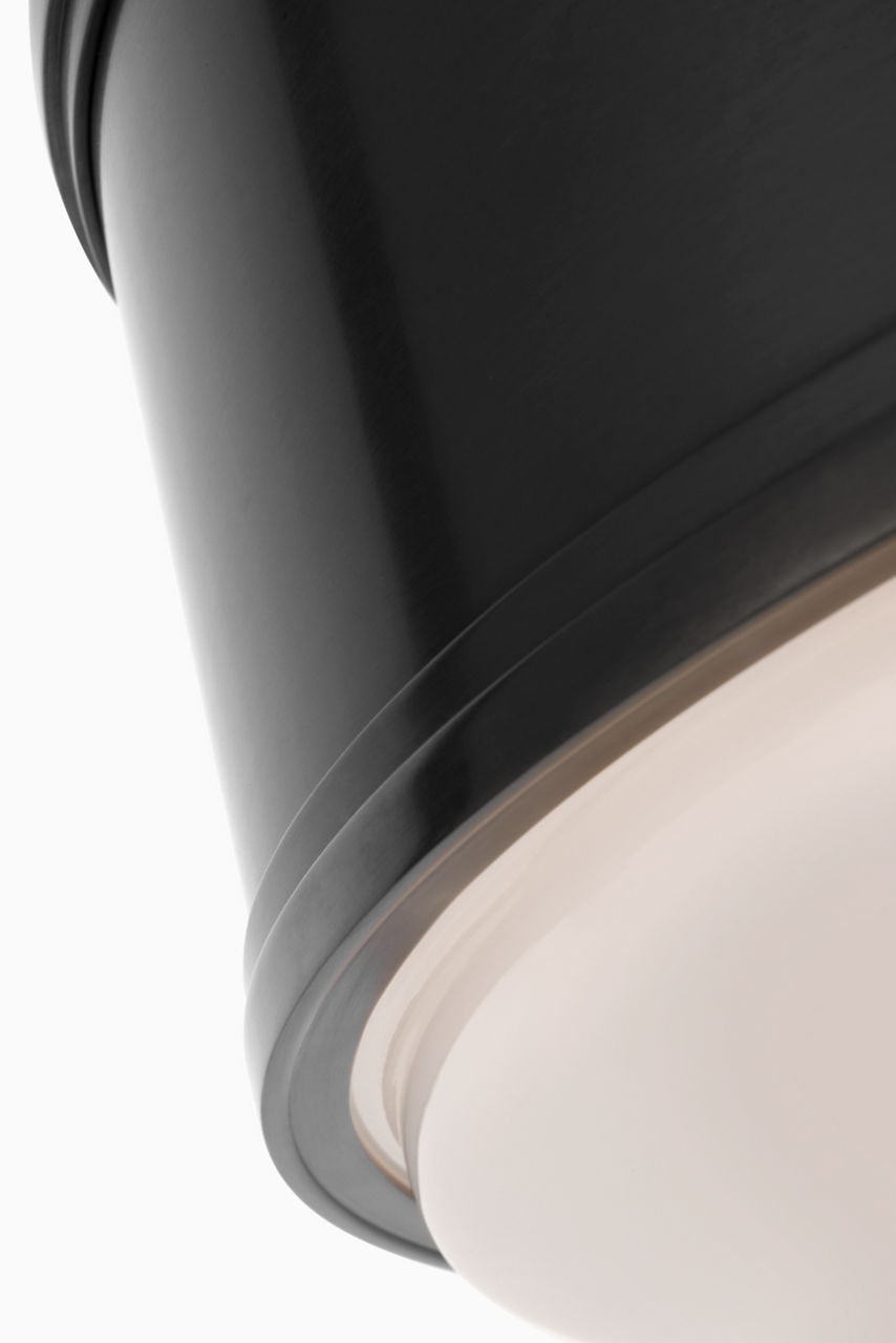 Marden 18" Flush Mount | Bronze | White Glass