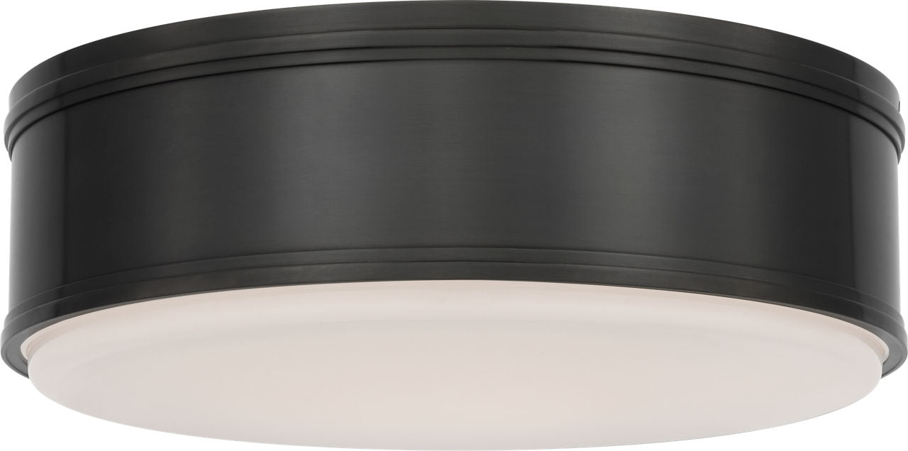Marden 18" Flush Mount | Bronze | White Glass