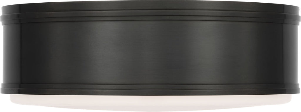Marden 18" Flush Mount | Bronze | White Glass