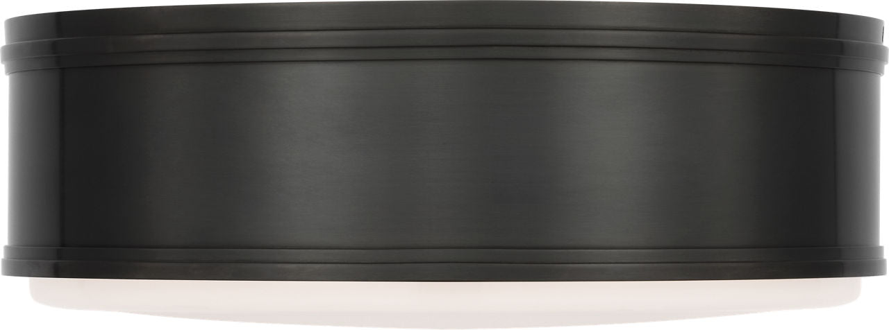 Marden 18" Flush Mount | Bronze | White Glass
