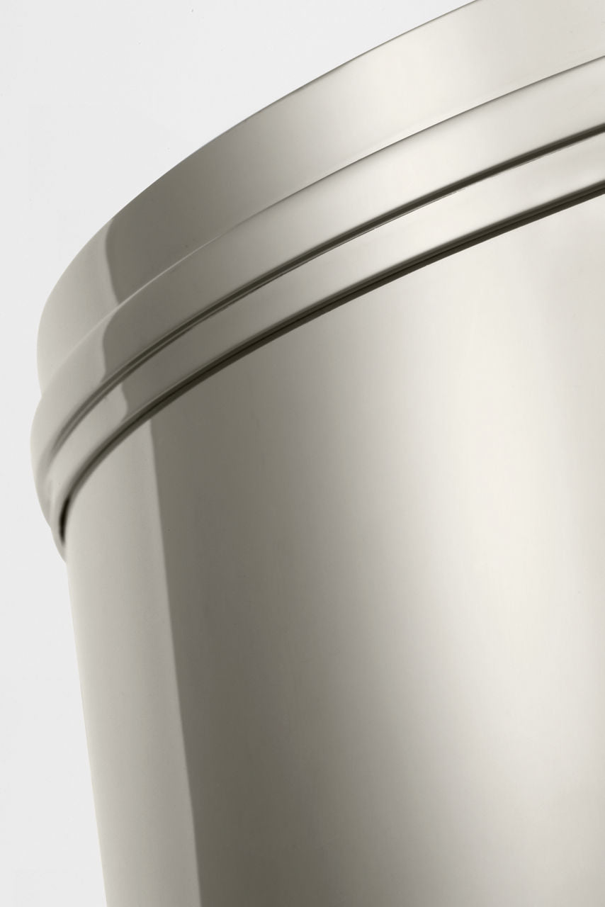 Marden 18" Flush Mount | Polished Nickel | White Glass