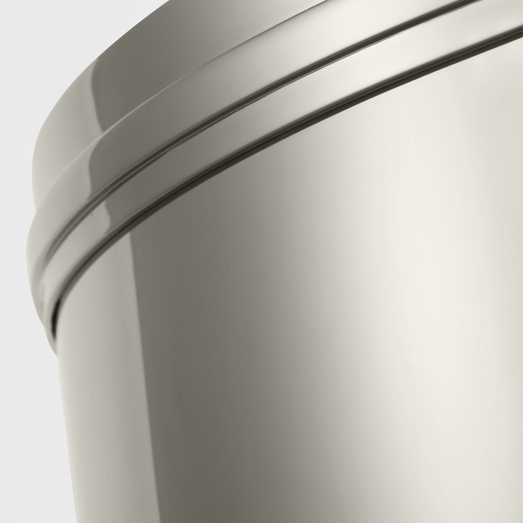 Marden 18" Flush Mount | Polished Nickel | White Glass
