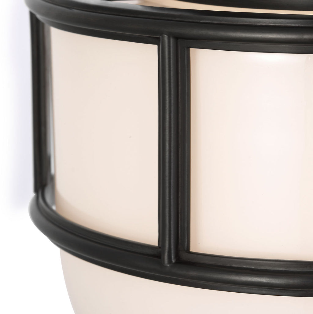 Martil 8" Flush Mount | Bronze | White Glass