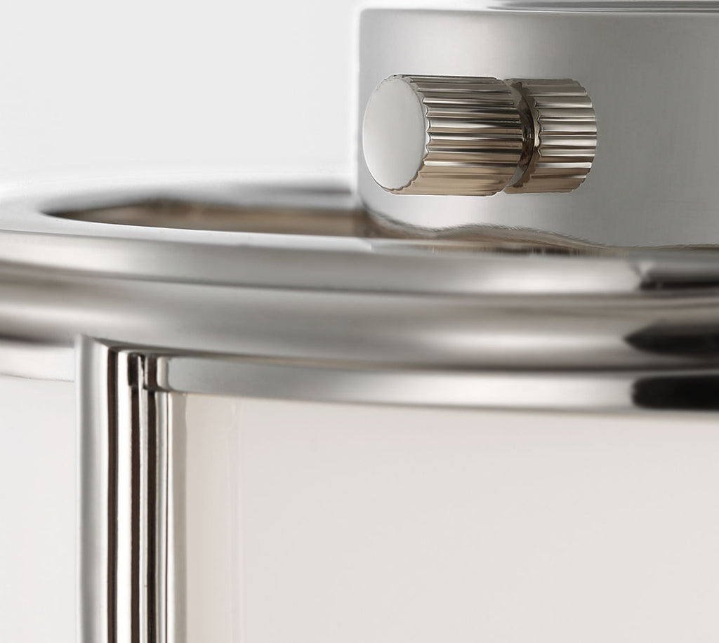 Martil 8" Flush Mount | Polished Nickel | White Glass