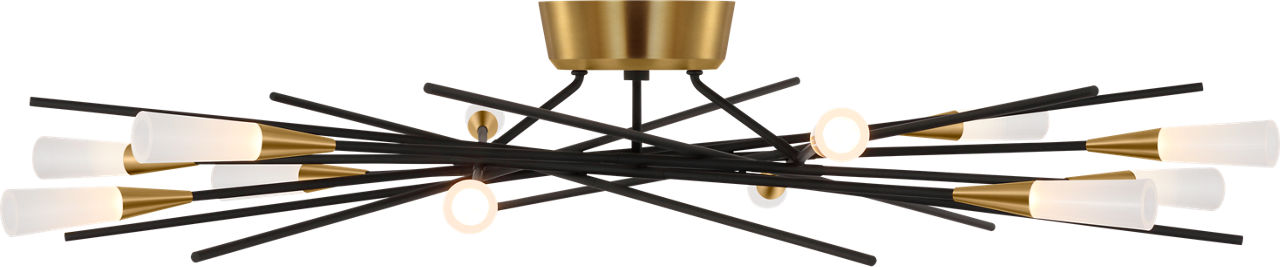 Stellar 40" Radial Semi-Flush Mount | Matte Black