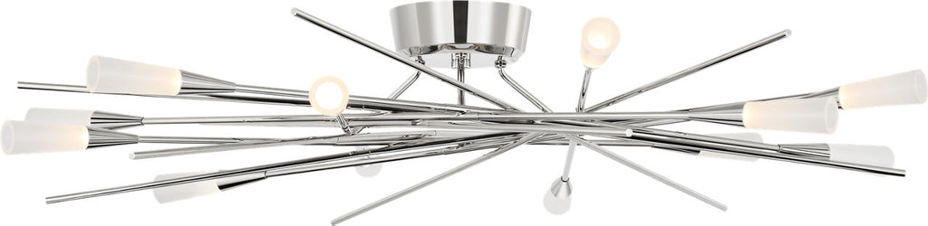 Stellar 40" Radial Semi-Flush Mount | Polished Nickel