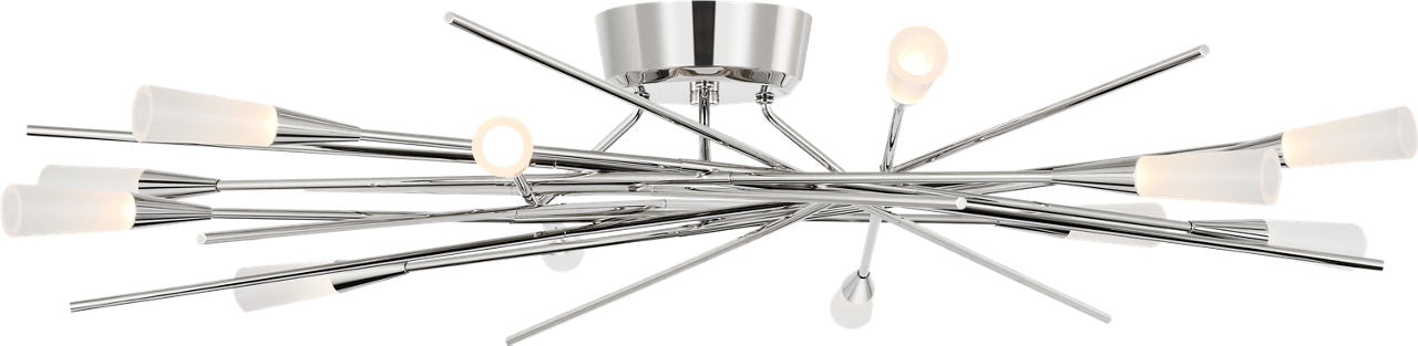 Stellar 40" Radial Semi-Flush Mount | Polished Nickel