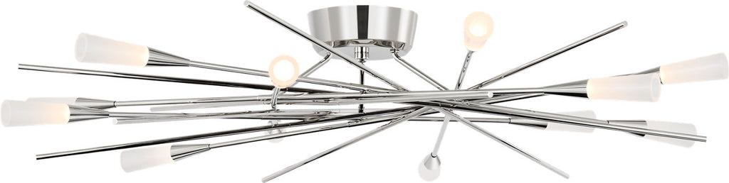 Stellar 40" Radial Semi-Flush Mount | Polished Nickel