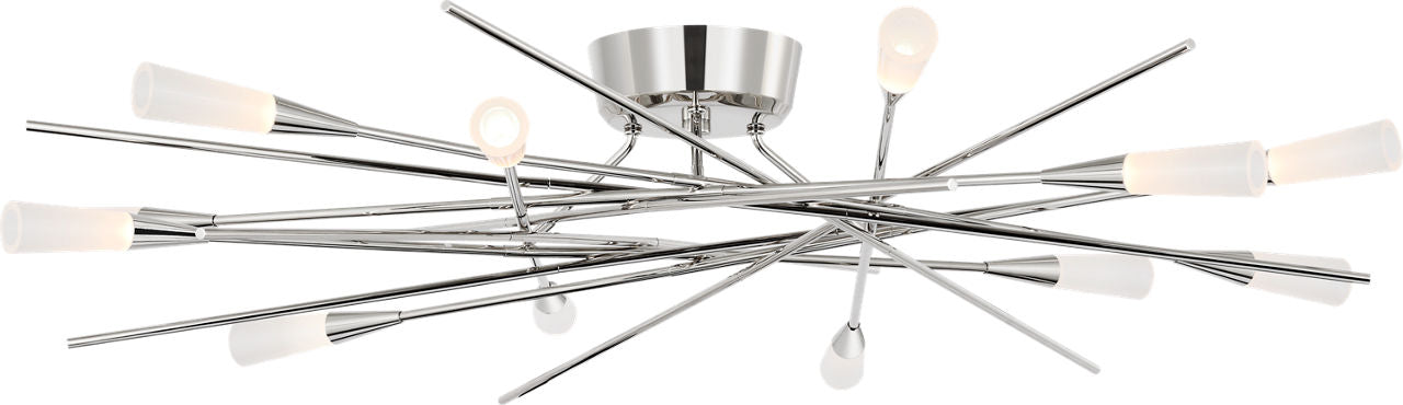 Stellar 40" Radial Semi-Flush Mount | Polished Nickel