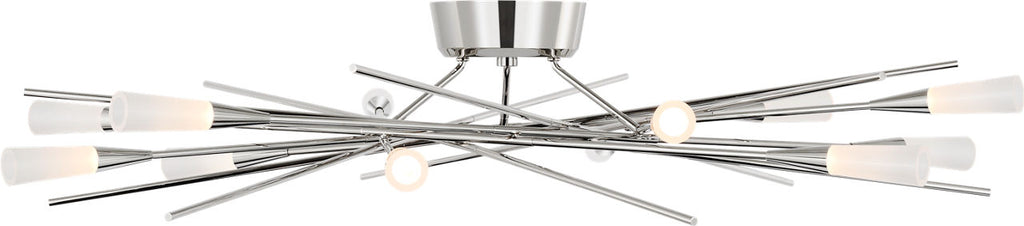 Stellar 40" Radial Semi-Flush Mount | Polished Nickel
