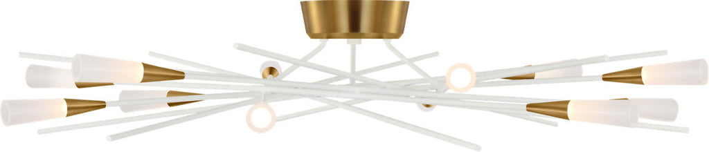 Stellar 40" Radial Semi-Flush Mount | Matte White
