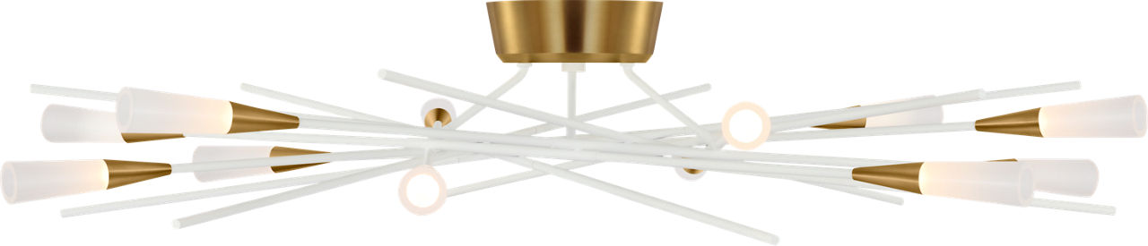Stellar 40" Radial Semi-Flush Mount | Matte White