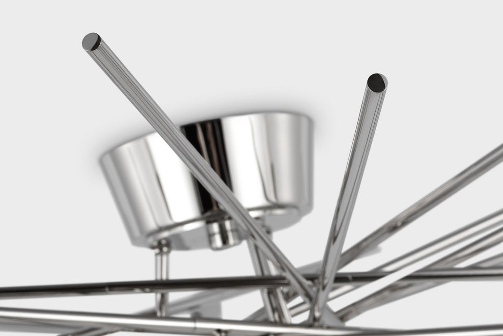 Stellar Flush Mount | Polished Nickel | Frosted Acrylic