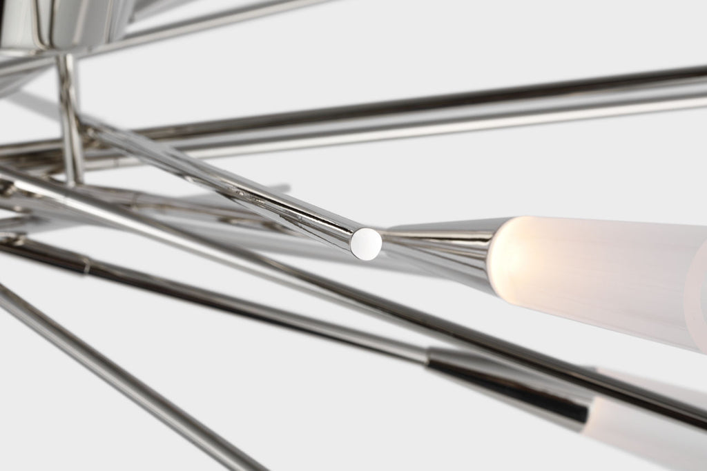 Stellar Flush Mount | Polished Nickel | Frosted Acrylic