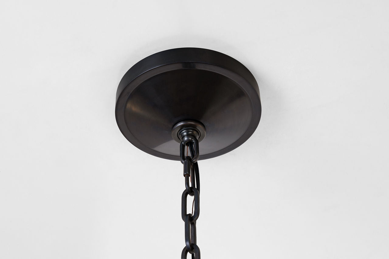 Antigua XL Drum Chandelier | Bronze and Natural Abaca