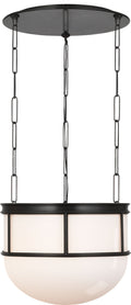 Martil 17" Lantern | Bronze | White Glass