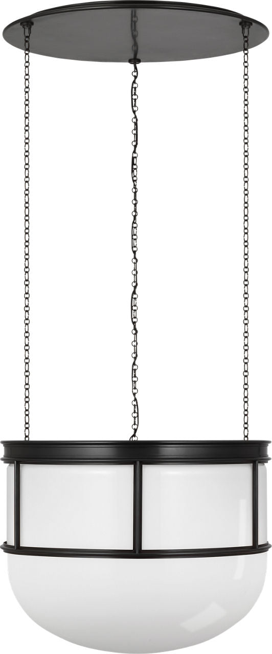 Martil 24" Lantern | Bronze | White Glass