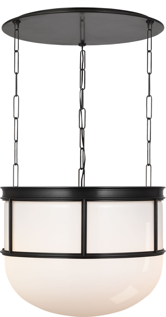 Martil 24" Lantern | Bronze | White Glass
