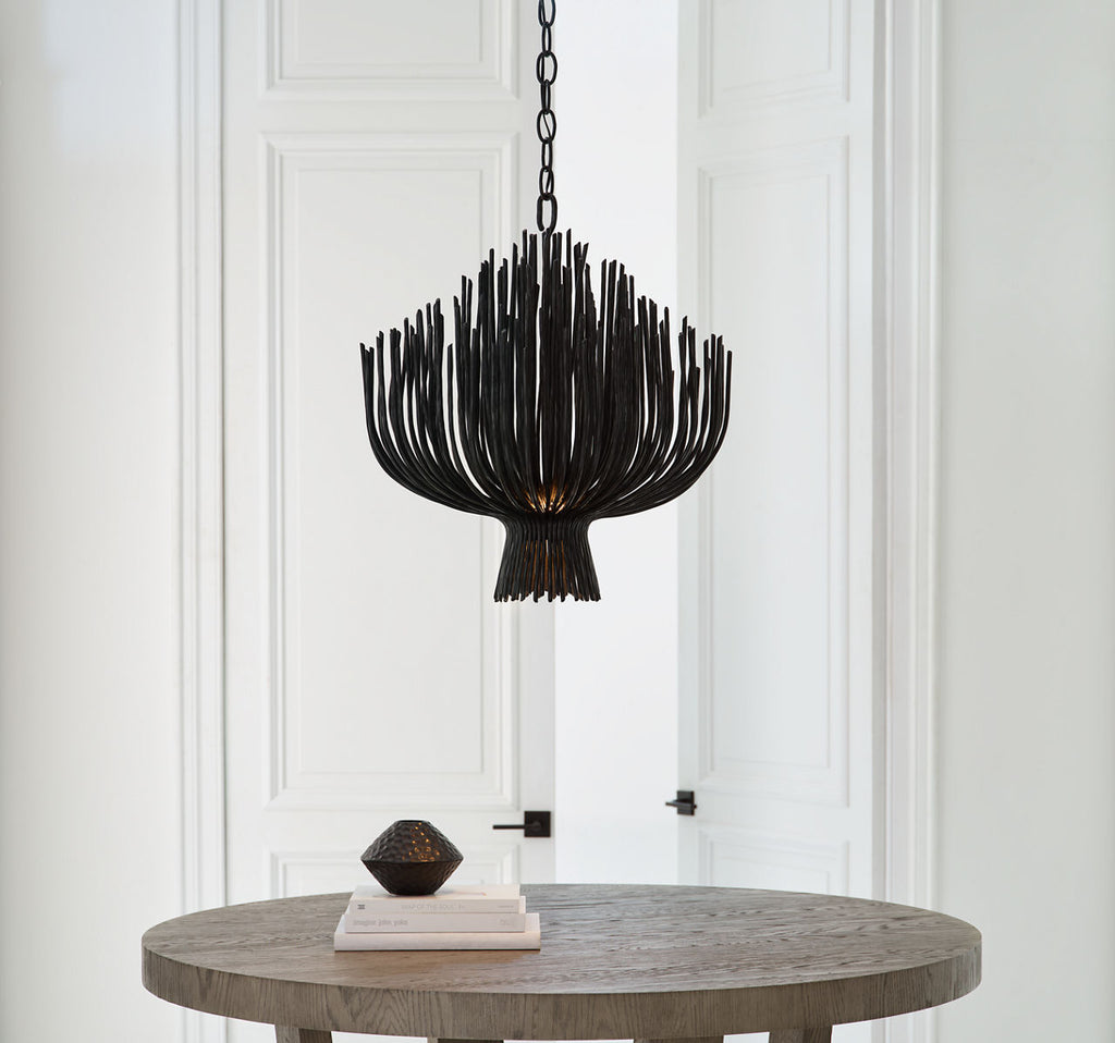 Astra 24" Sculpted Chandelier | Aged Iron