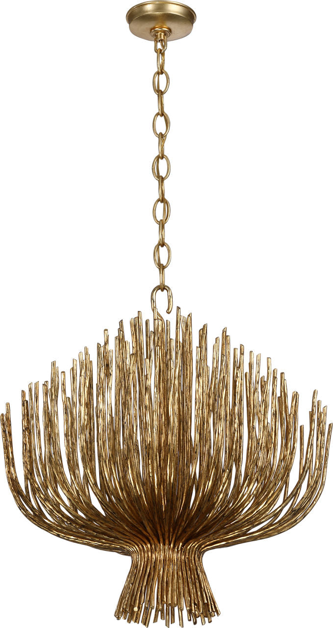 Astra 24" Sculpted Chandelier | Gilded Iron