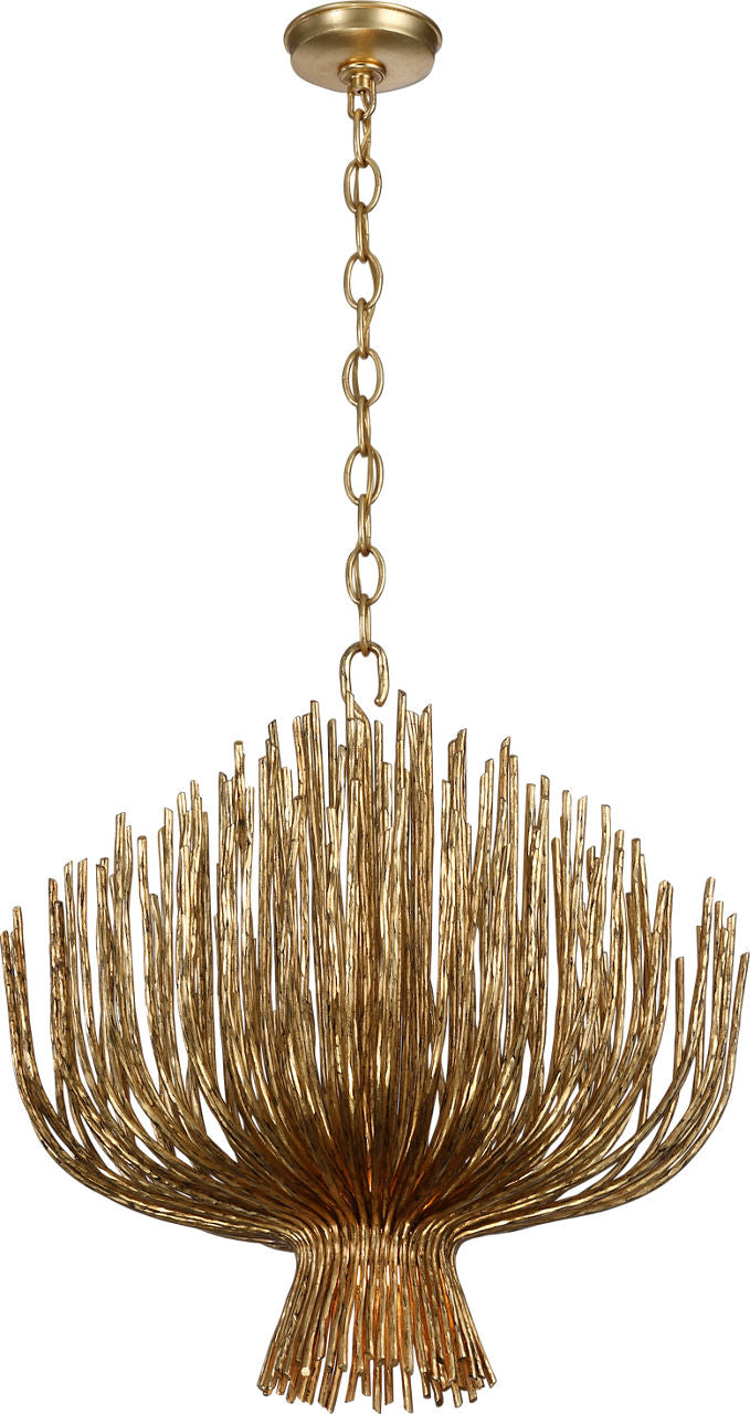 Astra 24" Sculpted Chandelier | Gilded Iron