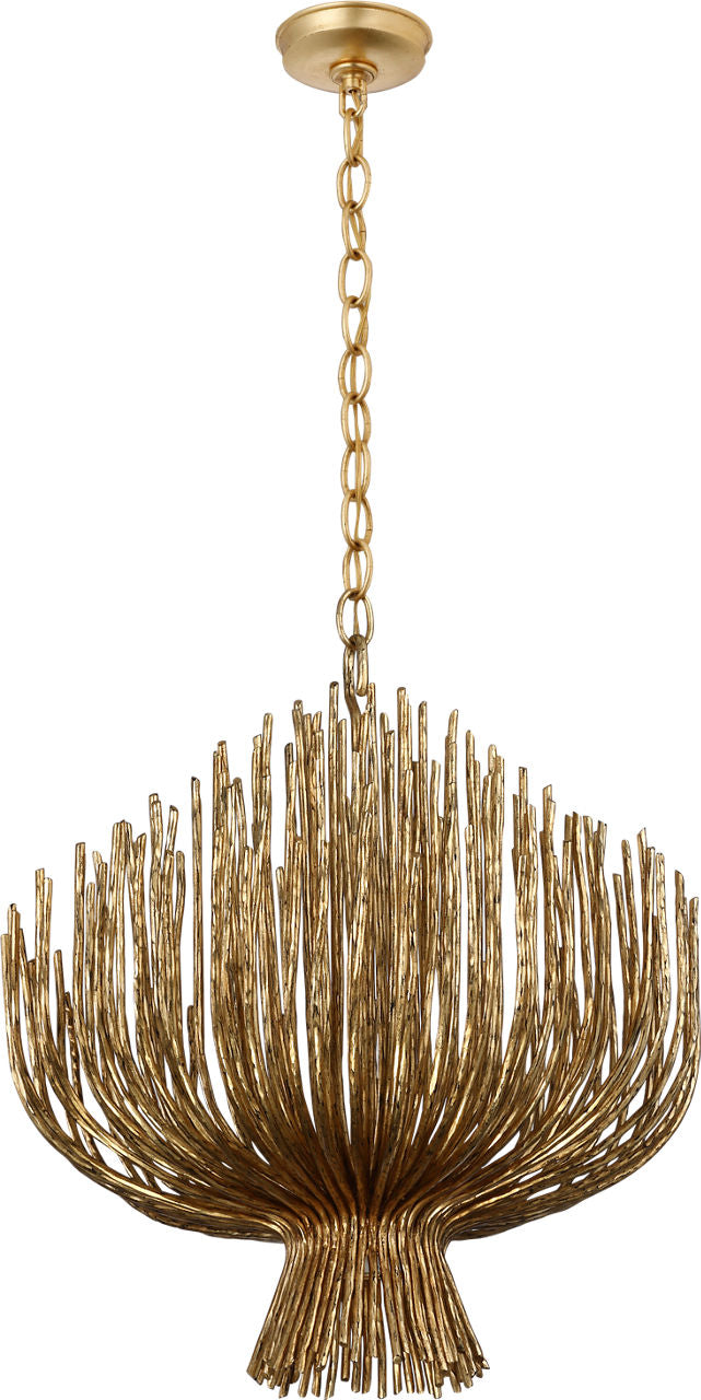 Astra 24" Sculpted Chandelier | Gilded Iron