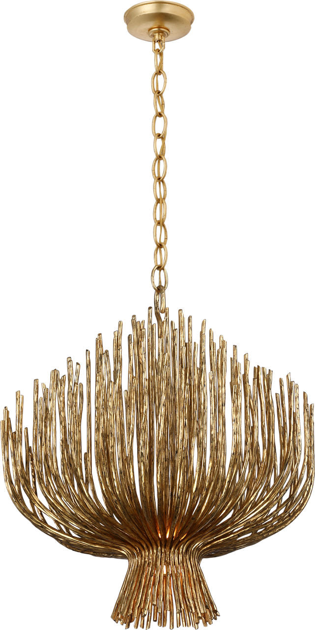Astra 24" Sculpted Chandelier | Gilded Iron