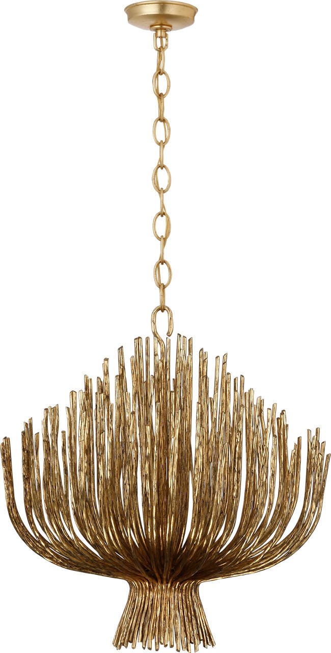 Astra 24" Sculpted Chandelier | Gilded Iron