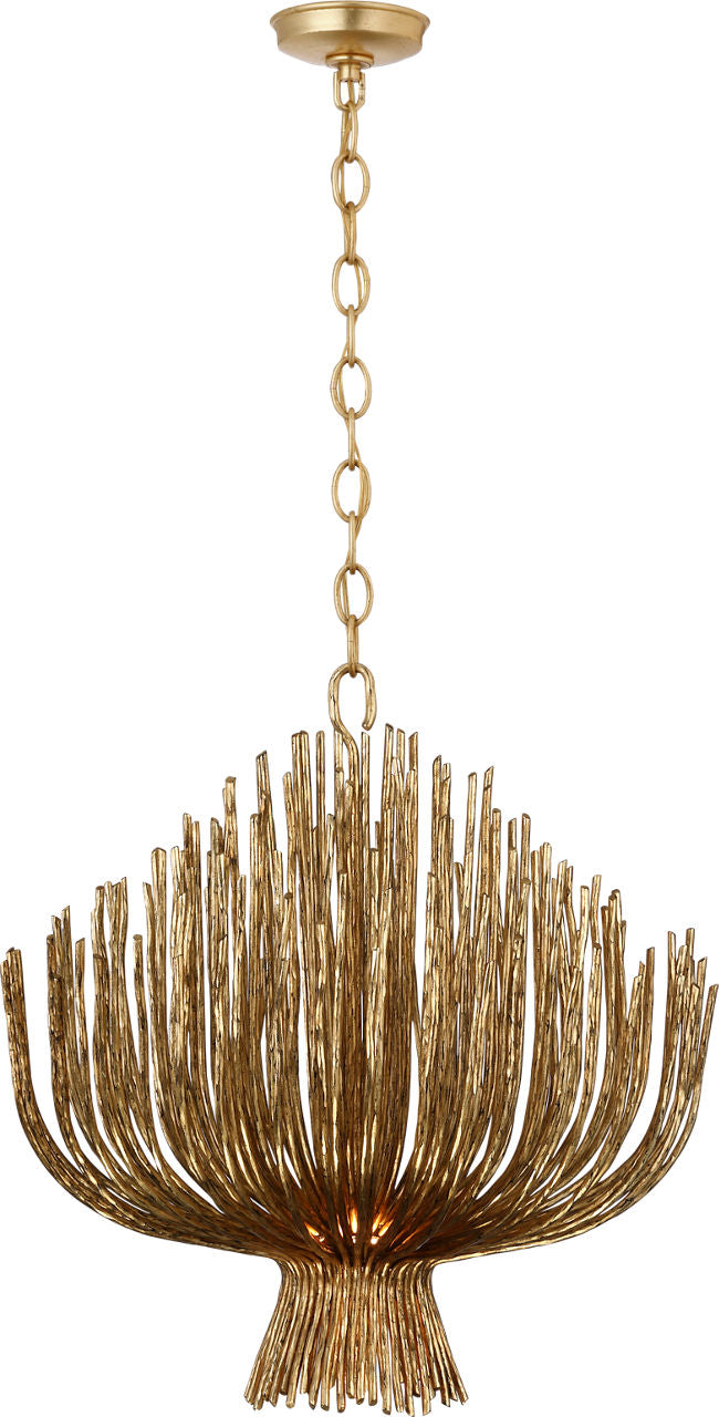 Astra 24" Sculpted Chandelier | Gilded Iron