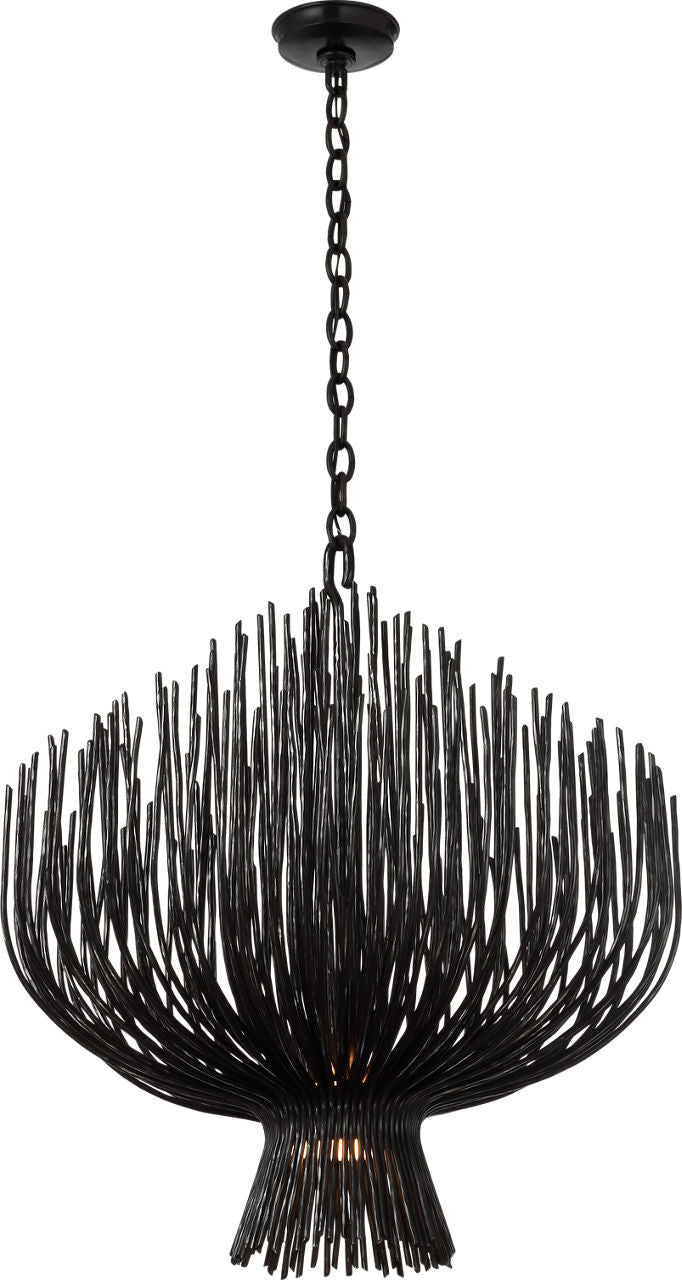 Astra 32" Sculpted Chandelier | Aged Iron
