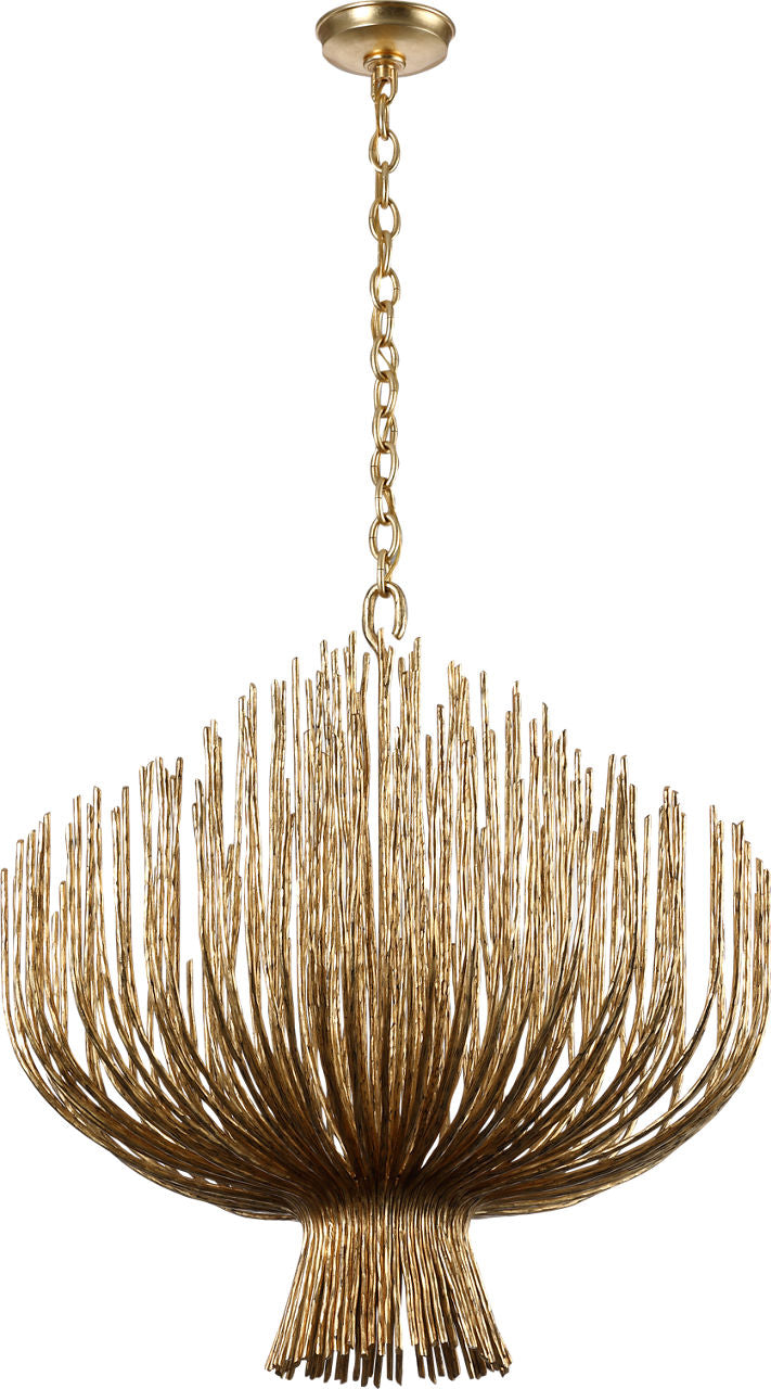 Astra 32" Sculpted Chandelier | Gilded Iron