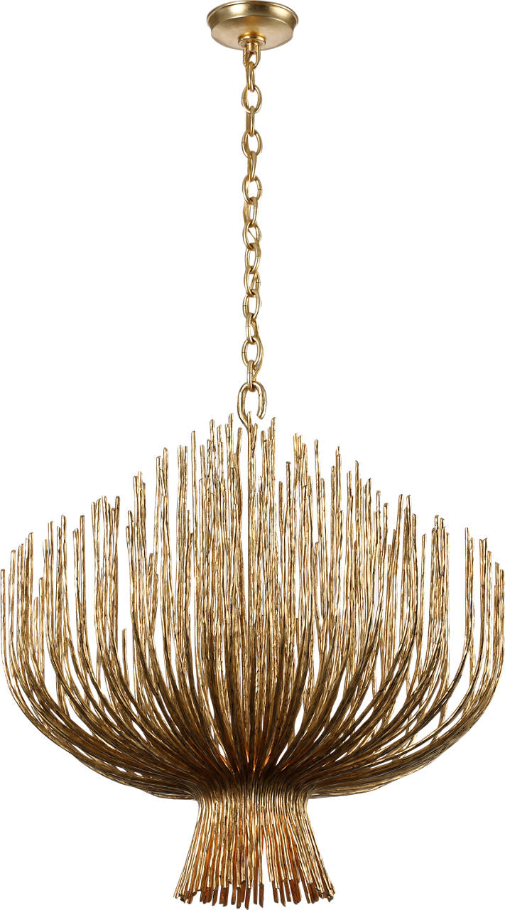 Astra 32" Sculpted Chandelier | Gilded Iron