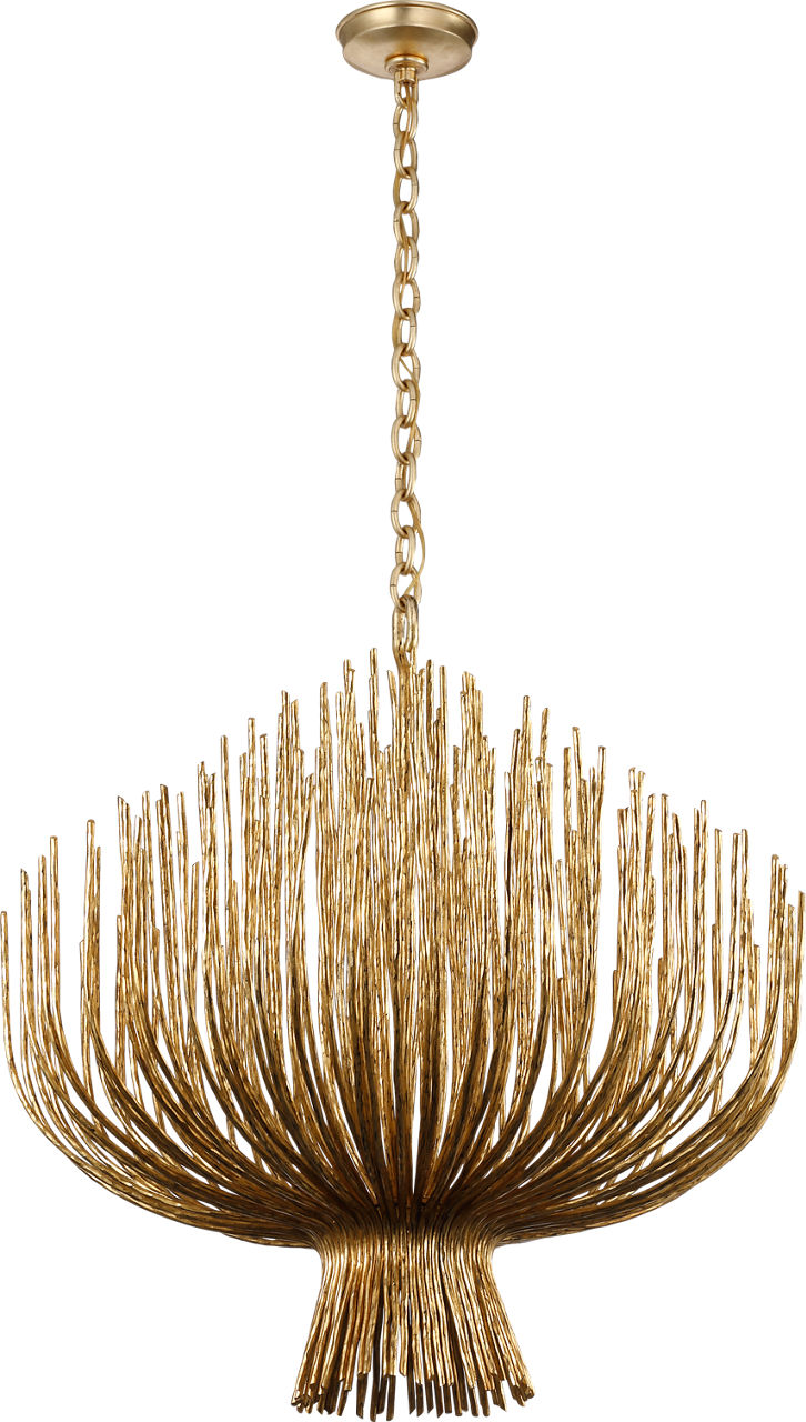 Astra 32" Sculpted Chandelier | Gilded Iron