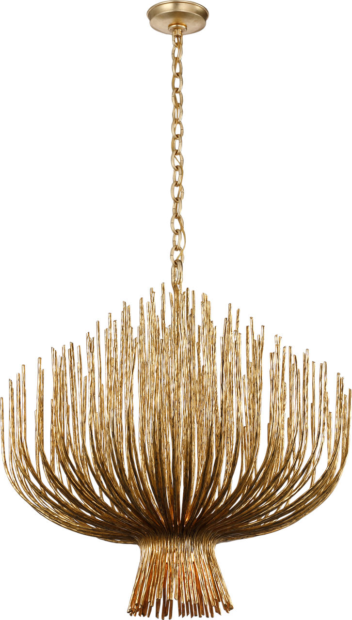 Astra 32" Sculpted Chandelier | Gilded Iron