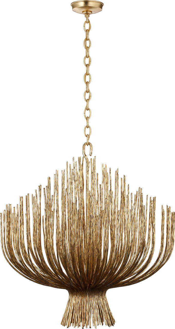 Astra 32" Sculpted Chandelier | Gilded Iron